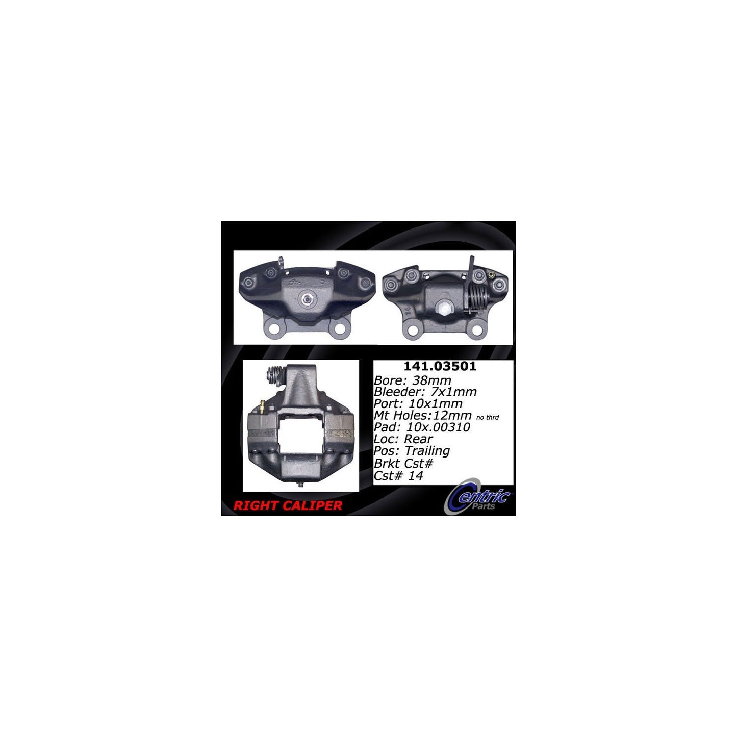 Stoptech Centric 71-85 Ferrari 308 GTB/GTS 0 Dino 246 GT/GTS Semi-Loaded Rear Right Brake Caliper 141.03501