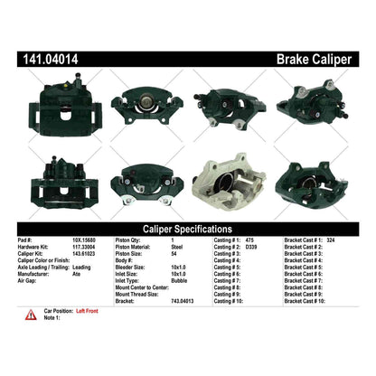 Centric Parts Semi-Loaded Brake Caliper 141.04014