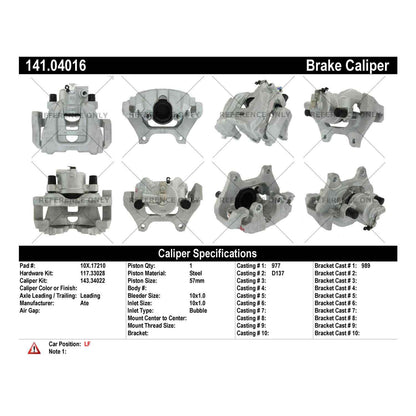 Centric Parts Disc Brake Caliper with anti-corrosion finish