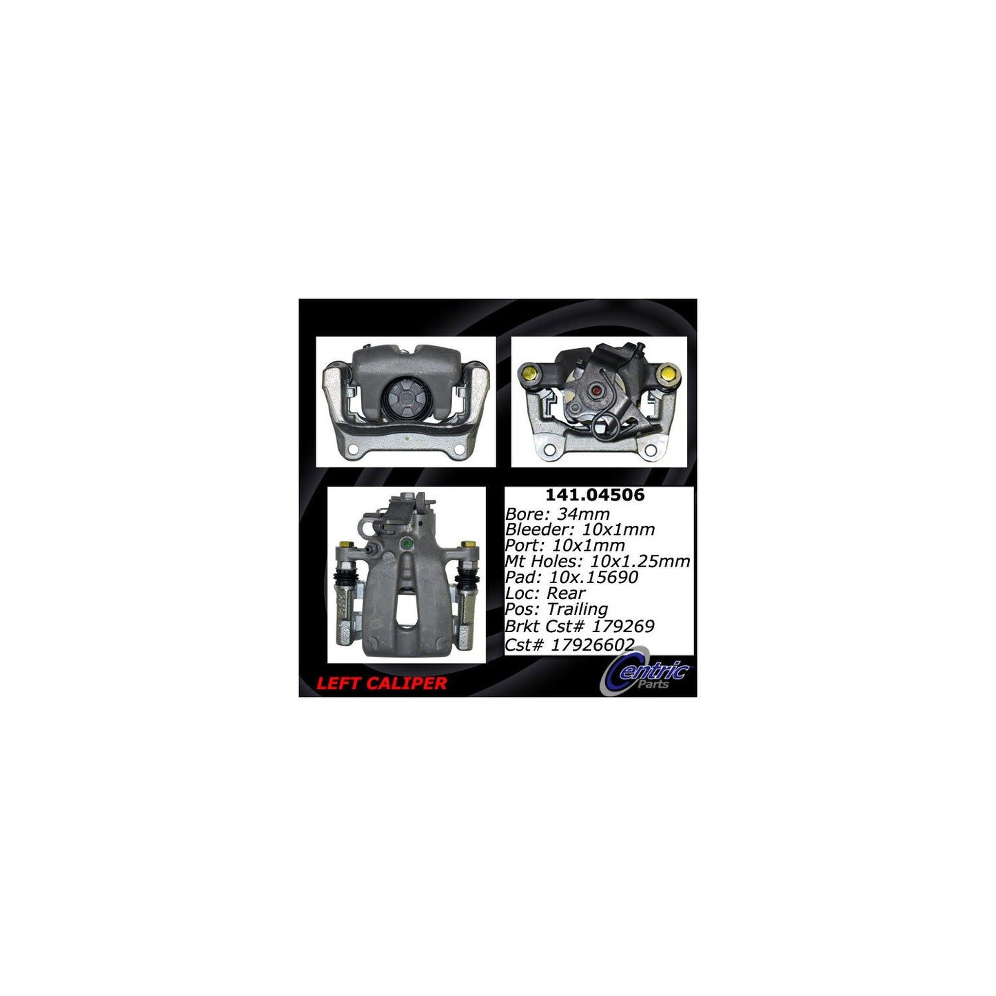 Centric Parts Semi-Loaded Brake Caliper 141.04506