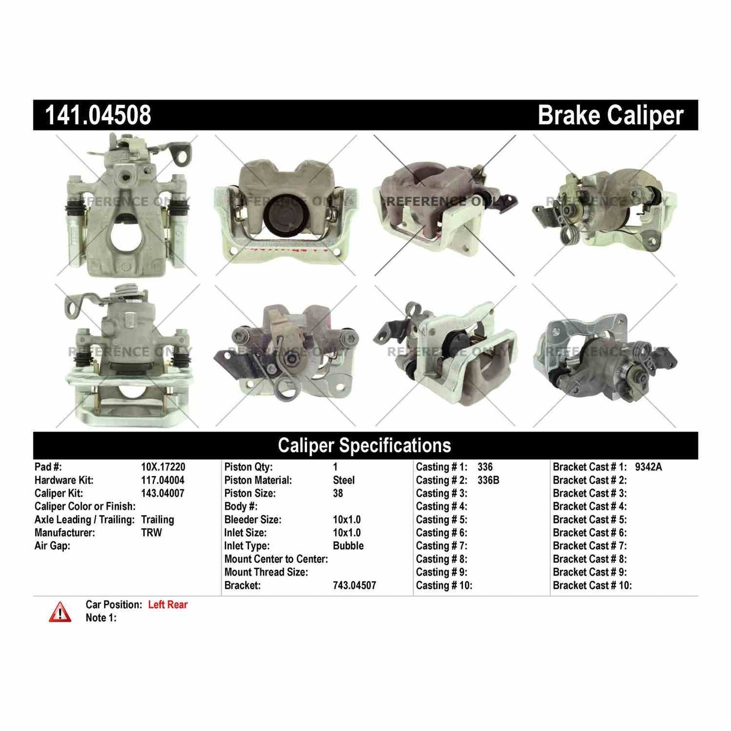 Centric Parts Disc Brake Caliper with anti-corrosion finish