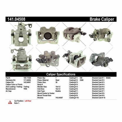 Centric Parts Disc Brake Caliper with anti-corrosion finish