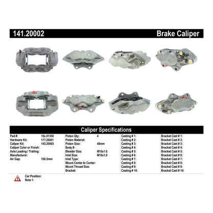 Centric Parts Semi-Loaded Brake Caliper 141.20002