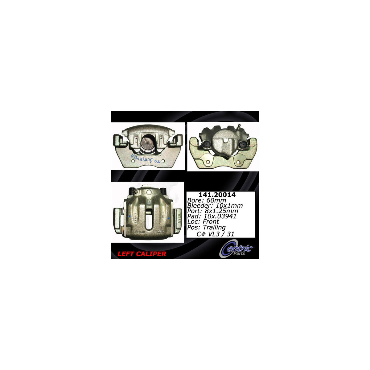 Centric Parts Semi-Loaded Brake Caliper 141.20014