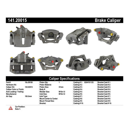 Centric Parts Semi-Loaded Brake Caliper 141.20015