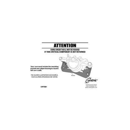 Centric Parts Semi-Loaded Brake Caliper 141.20037