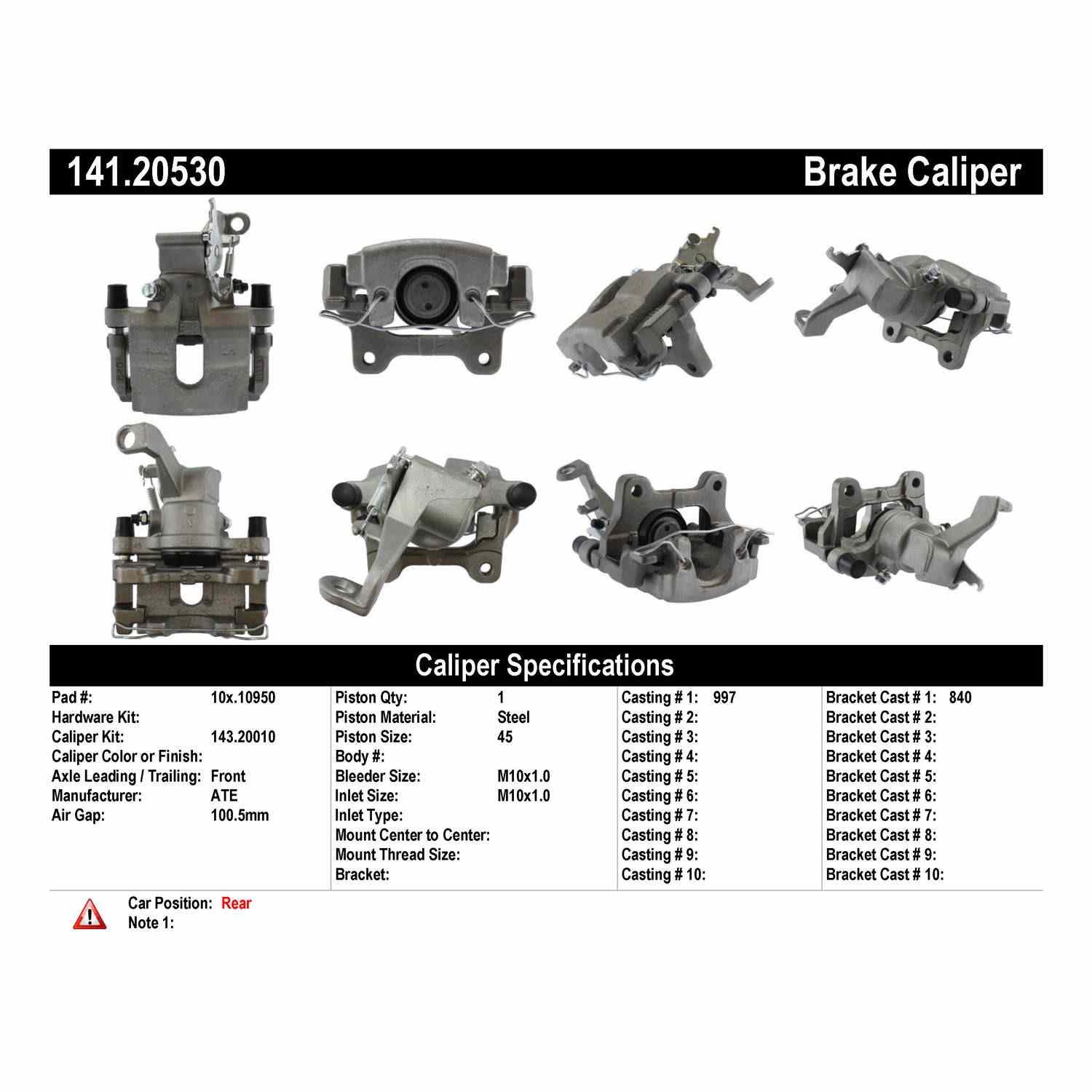 StopTech Semi-Loaded Brake Caliper 141.20530