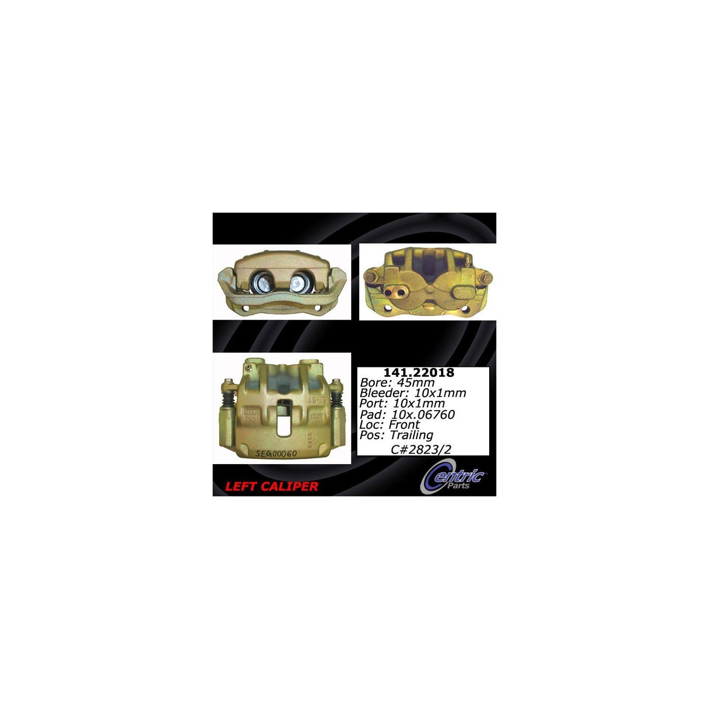 Centric Parts Disc Brake Caliper Semi-Loaded with Anti-Corrosion Finish 141.22018