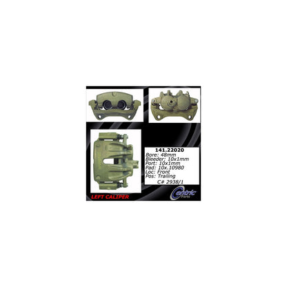 Centric Parts Semi-Loaded Disc Brake Caliper with Anti-Corrosion Finish 141.22020