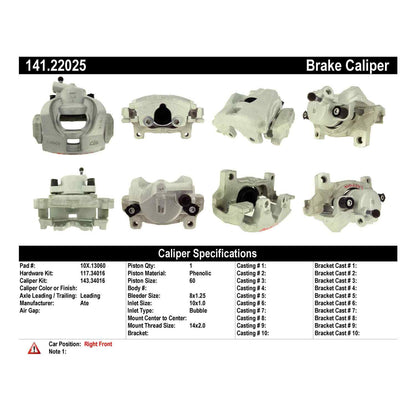 Centric Parts Semi-Loaded Brake Caliper 141.22025