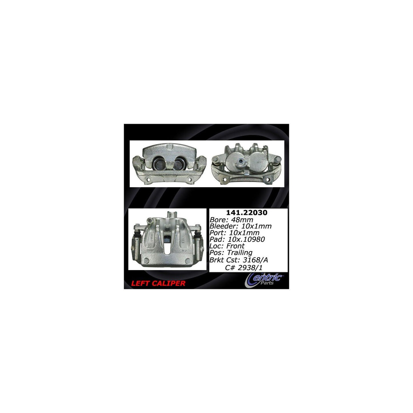 Stoptech Centric Semi-Loaded Brake Caliper - Front Left 141.22030