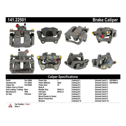 Stoptech Centric 05-09 Land Rover LR3 4.4L Semi-Loaded Rear Right Remanufactured Brake Caliper 141.22501
