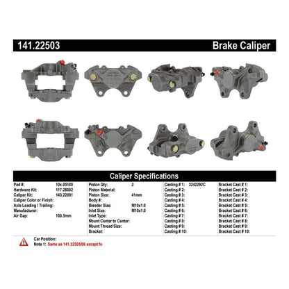 Centric Parts Disc Brake Caliper Semi-Loaded for 141.22503