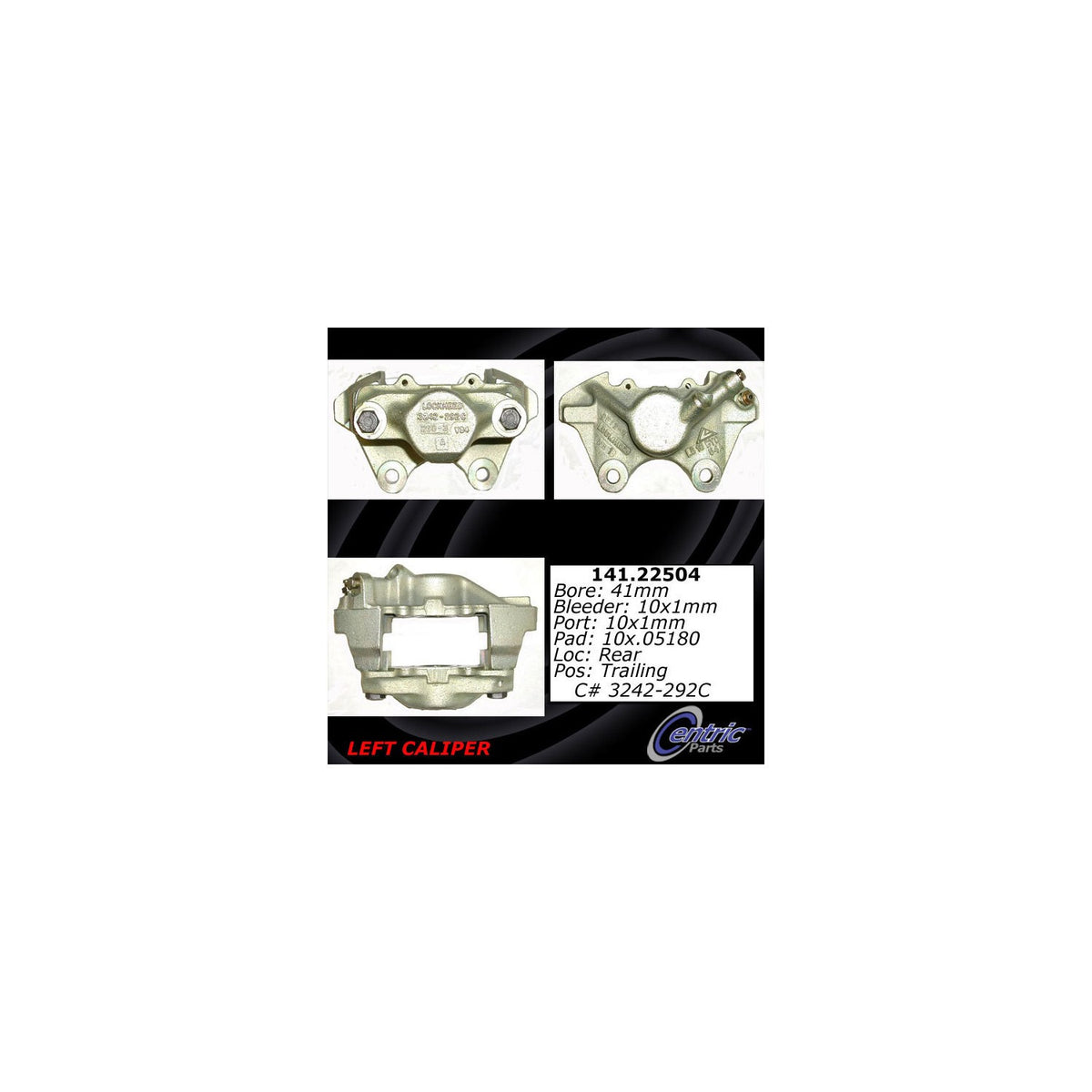 Centric Parts Semi-Loaded Brake Caliper 141.22504