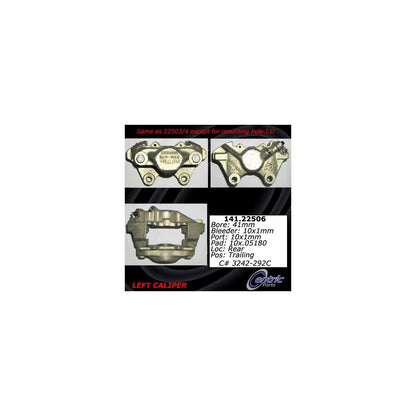 Stoptech Centric Semi-Loaded Brake Caliper - Rear Left 141.22506