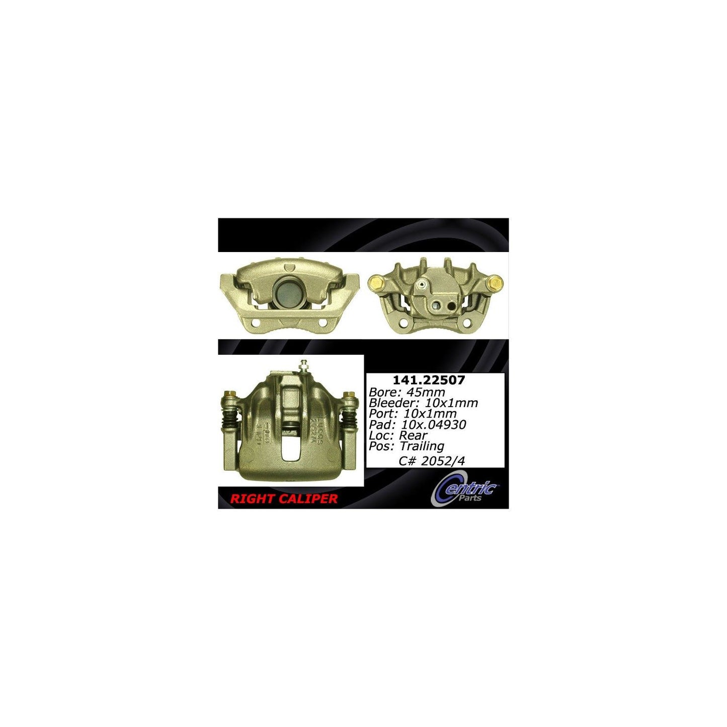 Centric Parts Disc Brake Caliper Semi-Loaded for 141.22507
