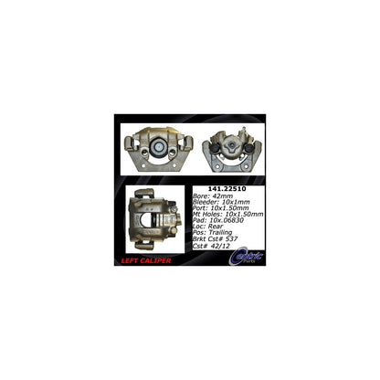 Centric Parts Disc Brake Caliper Semi-Loaded with Anti-Corrosion Finish for 141.22510