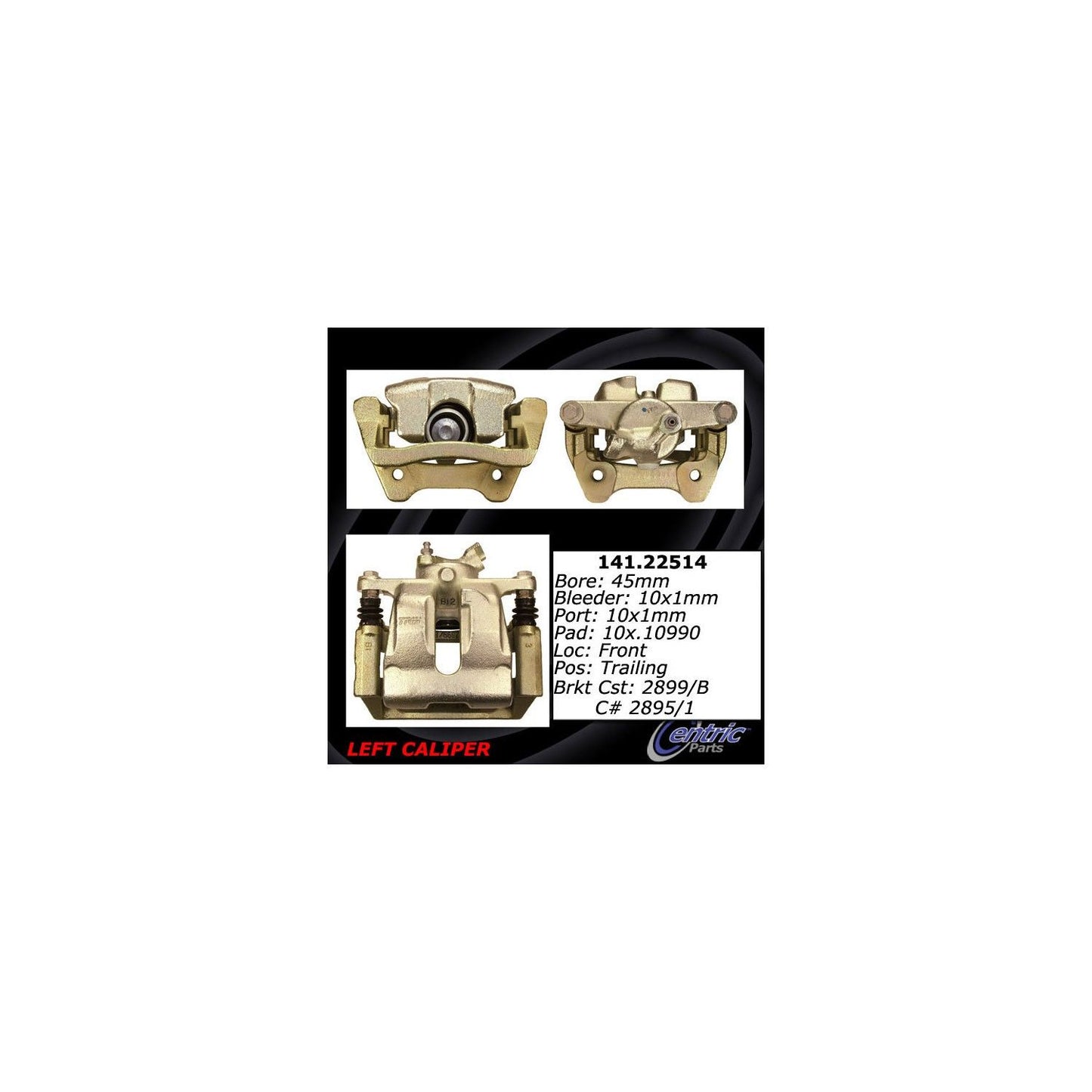 Centric Parts Disc Brake Caliper Semi-Loaded for 141.22514