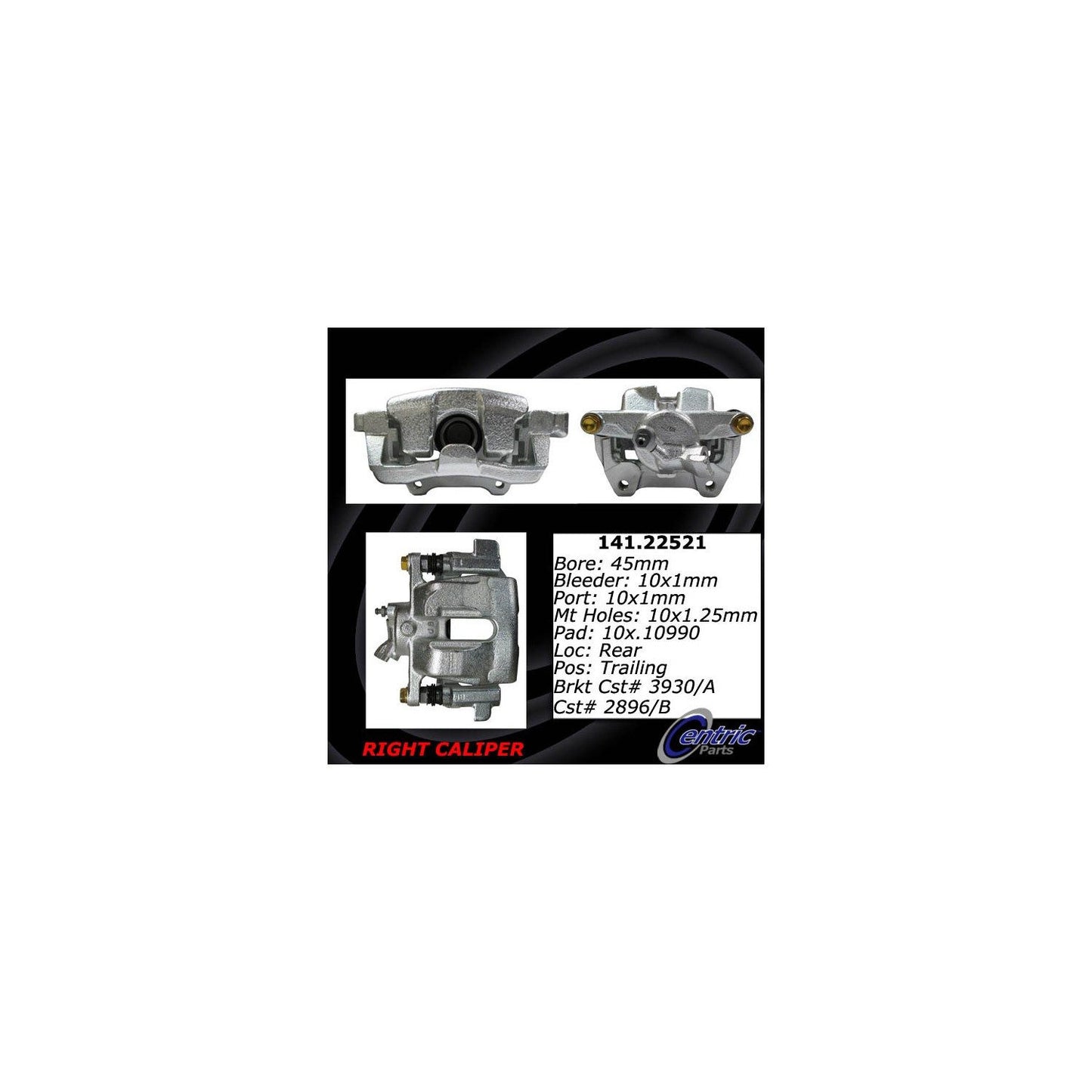 Centric Parts Disc Brake Caliper Semi-Loaded for 141.22521