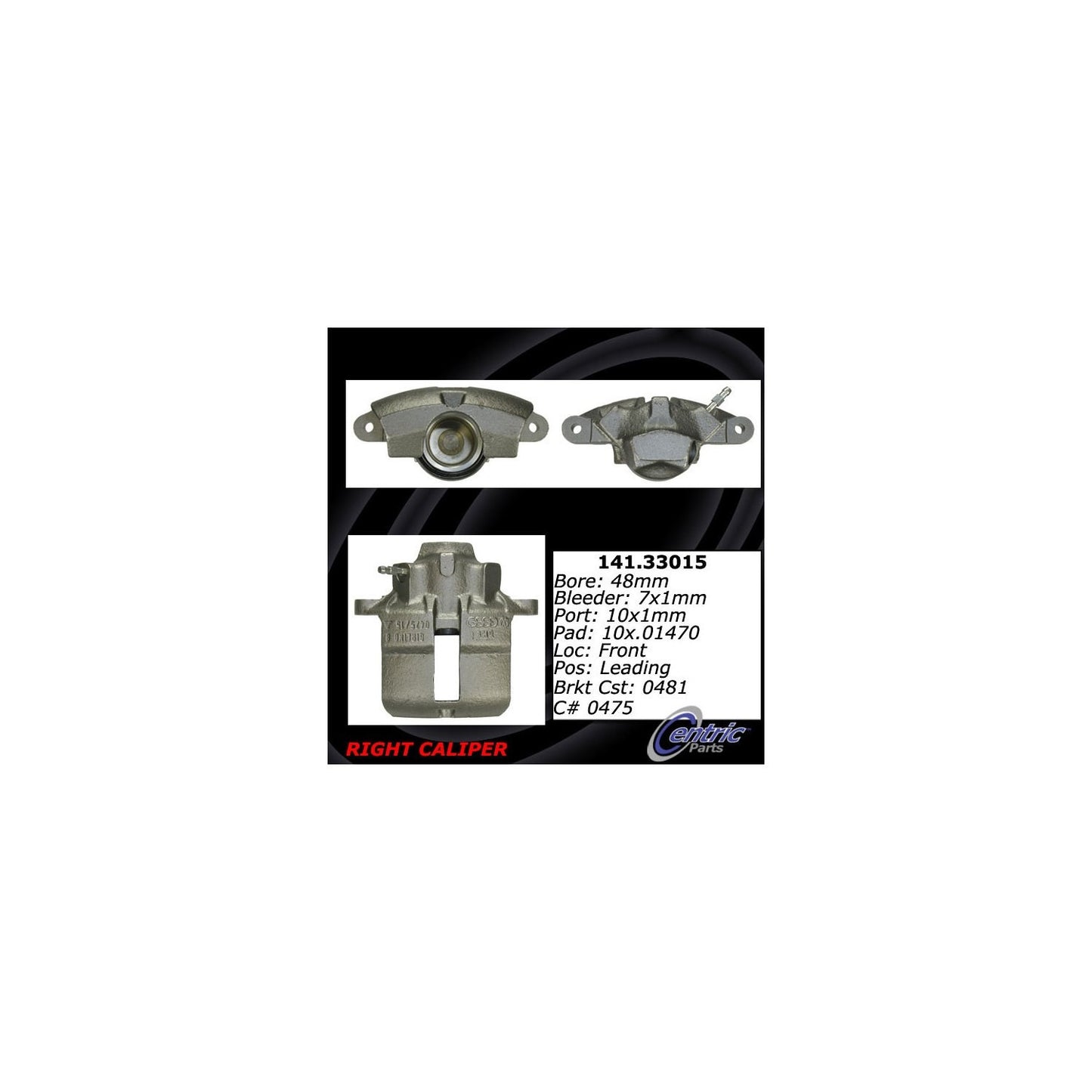 Stoptech Centric Semi-Loaded Brake Caliper - Front Right 141.33015