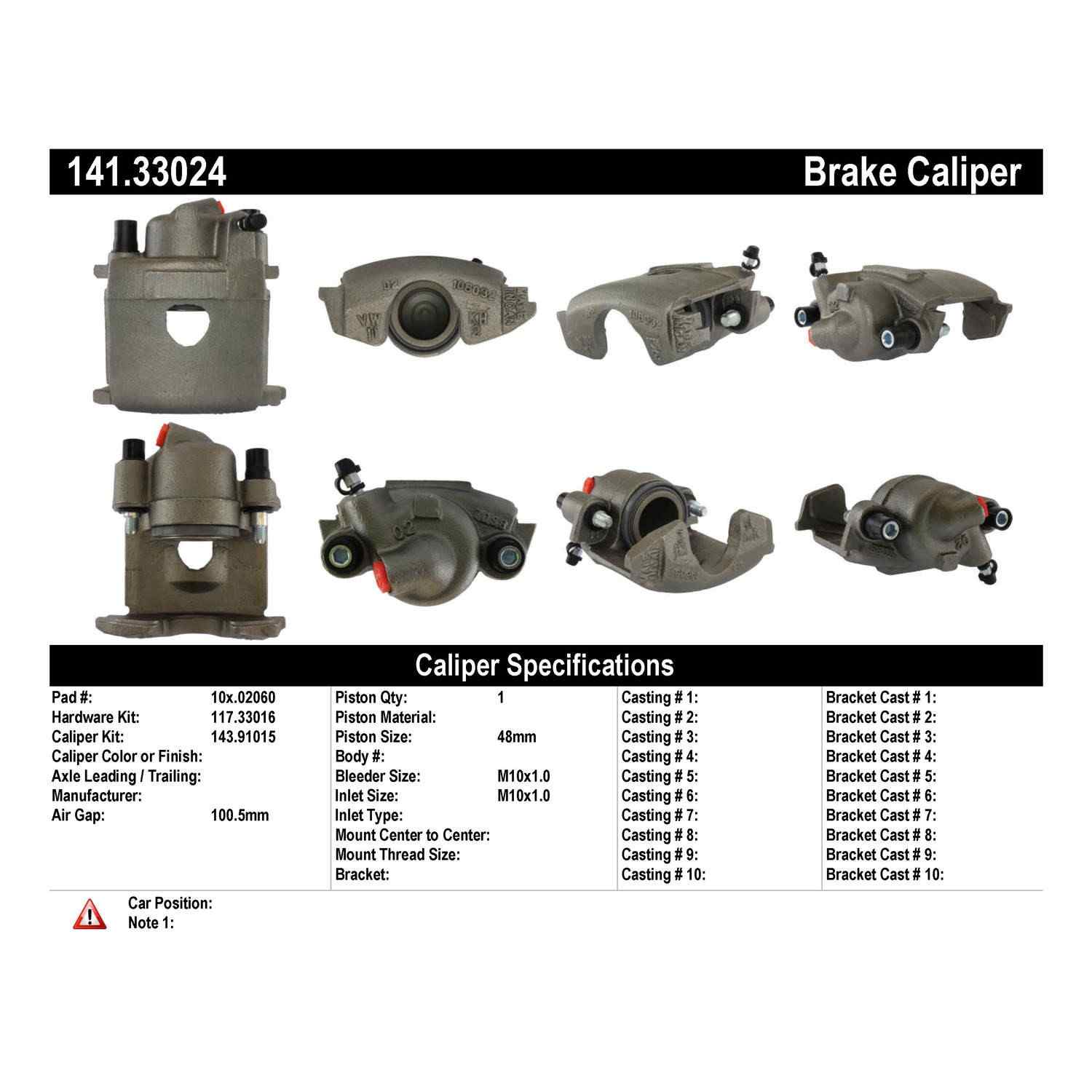 StopTech Semi-Loaded Brake Caliper 141.33024