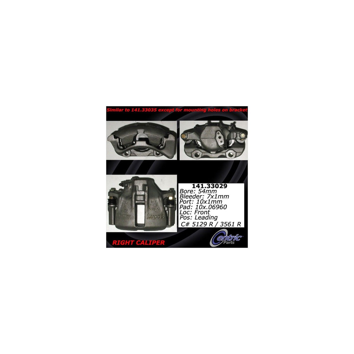 Centric Parts Disc Brake Caliper Semi-Loaded with Anti-Corrosion Finish for 2002-1995 Volkswagen Cabrio, Golf 1998-1993 Jetta 1998-1988 Passat 1997-1990 141.33029