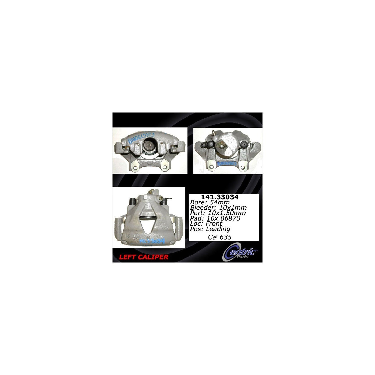 Stoptech Centric Semi-Loaded Brake Caliper - Front Left 141.33034