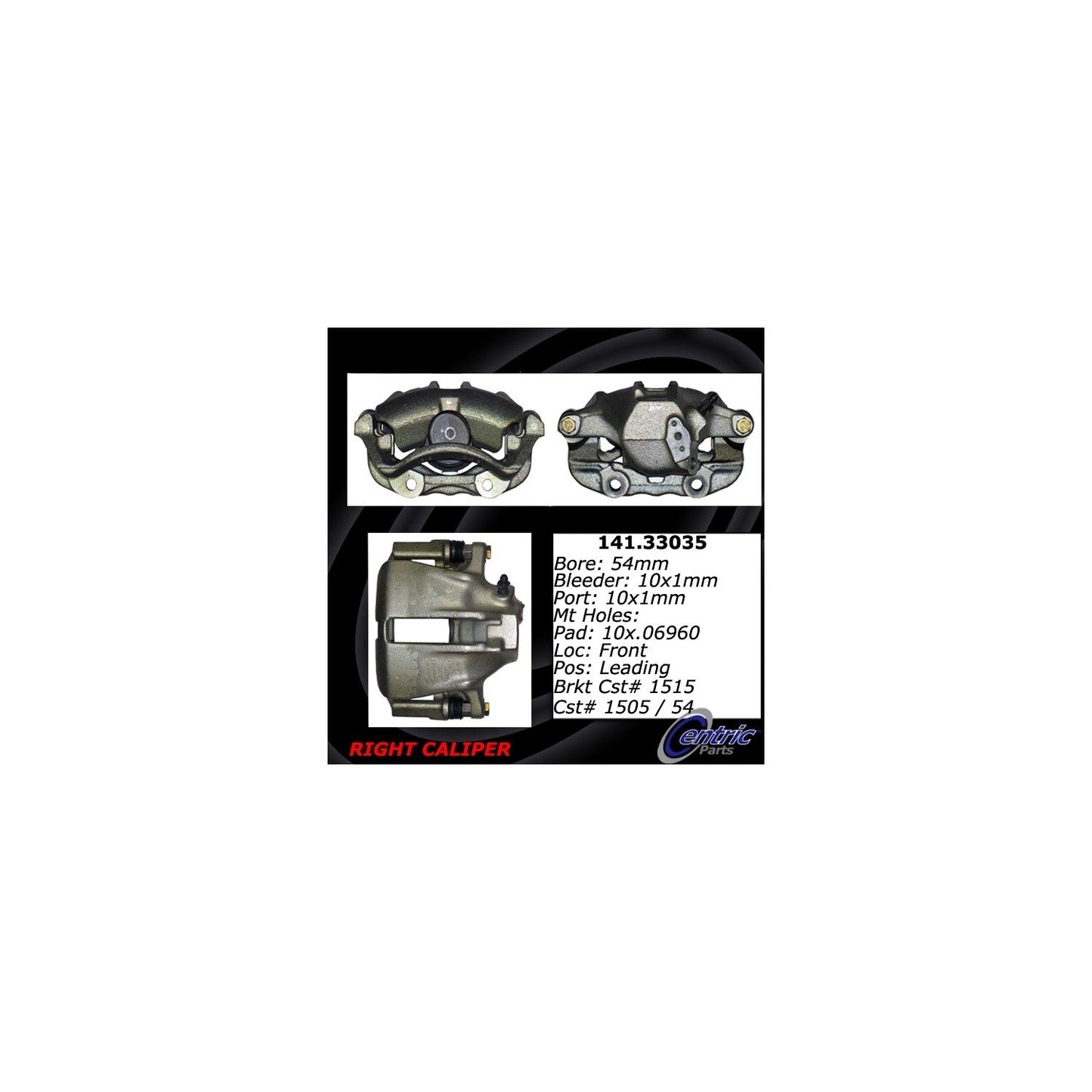 Centric Parts Disc Brake Caliper Semi-Loaded with anti-corrosion finish for 1987-1984 Audi 4000 Quattro Coupe 1988-1986 Volkswagen Quantum 1989-1986 Scirocco 141.33035