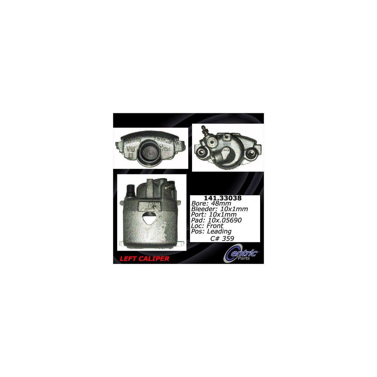 Stoptech Centric Semi-Loaded Brake Caliper - Front Left 141.33038