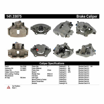 Centric Parts Disc Brake Caliper with anti-corrosion finish