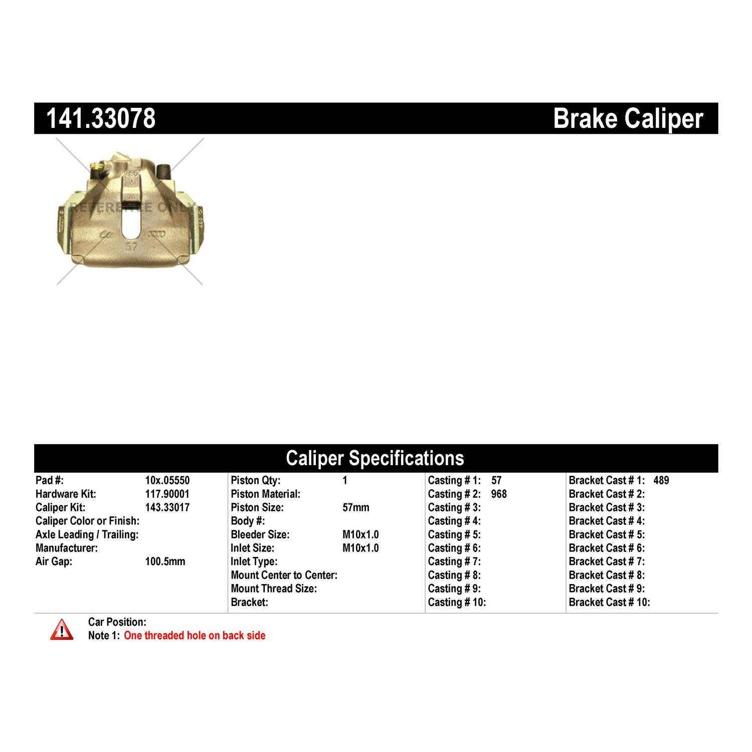 Stoptech Centric 97-98 Audi A8 / A8 Quattro Semi-Loaded Brake Caliper - Front Left 141.33078