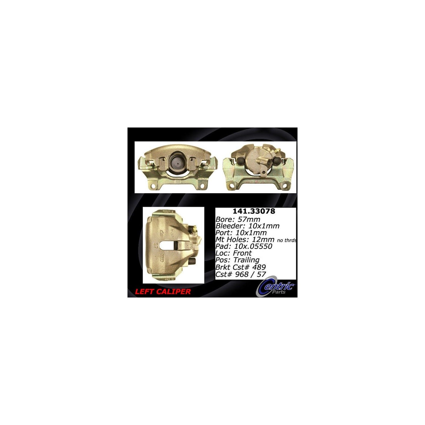Stoptech Centric 97-98 Audi A8 / A8 Quattro Semi-Loaded Brake Caliper - Front Left 141.33078