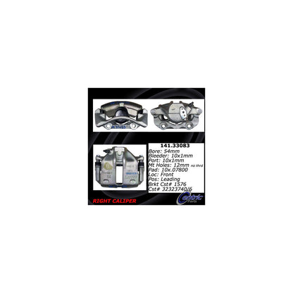 Stoptech Centric 84-86 Audi 5000 / 90-92 Volkswagen Corrado Semi-Loaded Brake Caliper - Front Right 141.33083