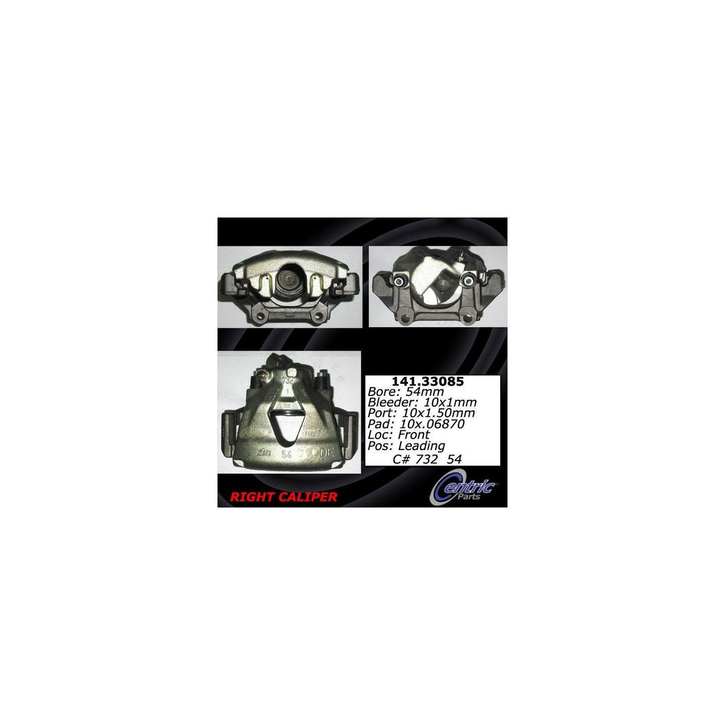 Stoptech Centric Semi-Loaded Brake Caliper - Front Right 141.33085