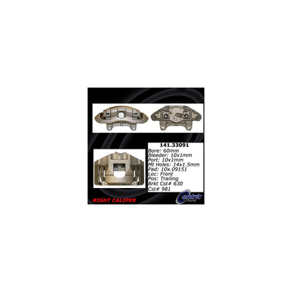 Stoptech Centric 05-11 Audi A6 Quattro / 04-09 Audi S4 Semi-Loaded Brake Caliper - Front Right 141.33091