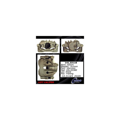 Stoptech Centric Semi-Loaded Brake Caliper - Front Left 141.33118