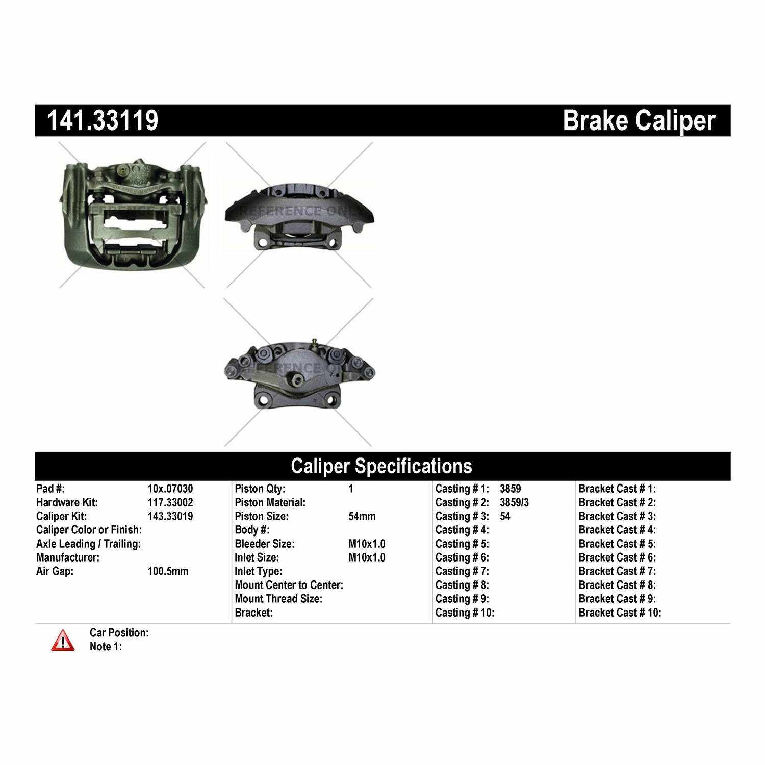 Stoptech Centric 92-97 Volkswagen EuroVan / 1999 Volkswagen EuroVan Semi-Loaded Brake Caliper - Front Right 141.33119