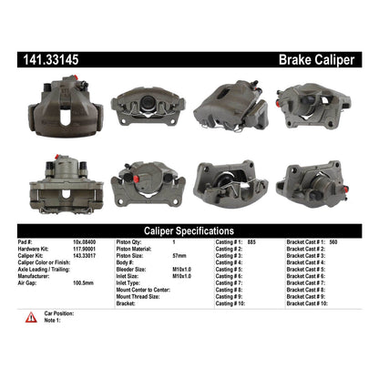 Centric Parts Semi-Loaded Brake Caliper 141.33145