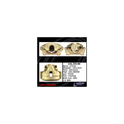 Centric Parts Disc Brake Caliper Semi-Loaded with anti-corrosion finish for 2002-2006 Audi A4 Quattro 141.33146