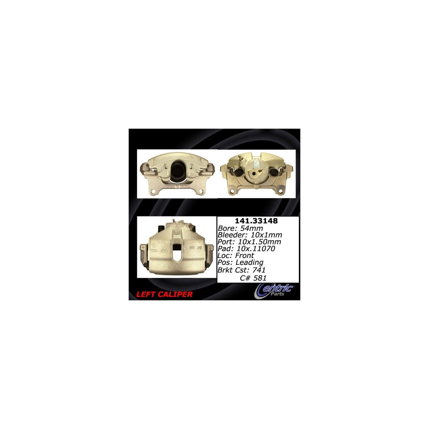 Centric Parts Disc Brake Caliper Semi-Loaded with Anti-Corrosion Finish for 2006-2009 Audi A3, 2007-2006 A3 Quattro, 2009-2008 TT, 2009 Volkswagen CC, 2011-2007 Eos, 2009-2006 GTI, 2009-2005 Jetta, 2009-2006 Passat, 2009 Passat CC, 2018 Polo 141.33148