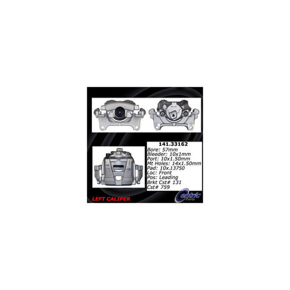 Centric Parts Disc Brake Caliper Semi-Loaded with anti-corrosion finish for 2015‑2019 Audi Q3, 2015‑2018 Q3 Quattro 141.33162