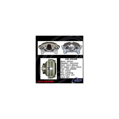 Centric Parts Disc Brake Caliper Semi-Loaded with Anti-Corrosion Finish for Audi A3 2008-2013, Volkswagen Beetle 2015-2019