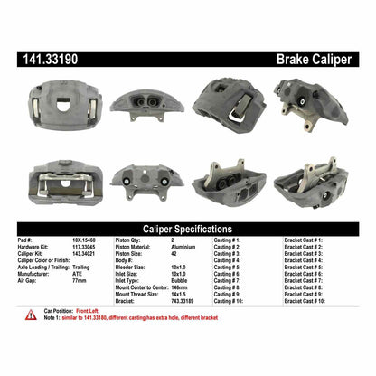 StopTech Semi-Loaded Brake Caliper 141.33190