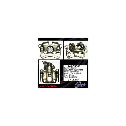 Centric Parts Disc Brake Caliper Semi-Loaded for Audi Quattro 1988-1999 141.33506
