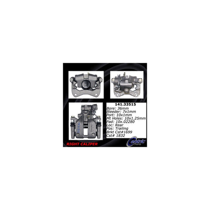 Centric Parts Disc Brake Caliper Semi-Loaded for 1984-1992 Audi 80/90/5000 Coupe 141.33515