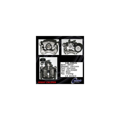 Centric Parts Disc Brake Caliper Semi-Loaded with Anti-Corrosion Finish for 1995-1993 Volkswagen Corrado 1998-1993 Golf 1998-1993 Jetta 1997-1992 Passat 141.33521