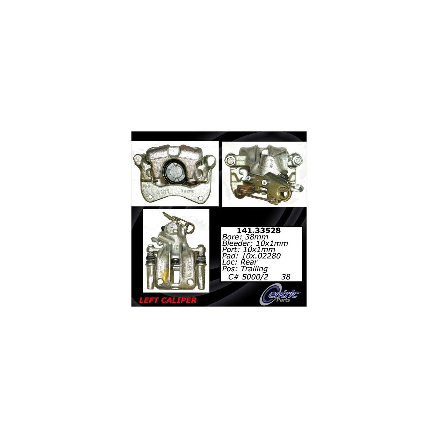 Centric Parts Semi-Loaded Brake Caliper 141.33528