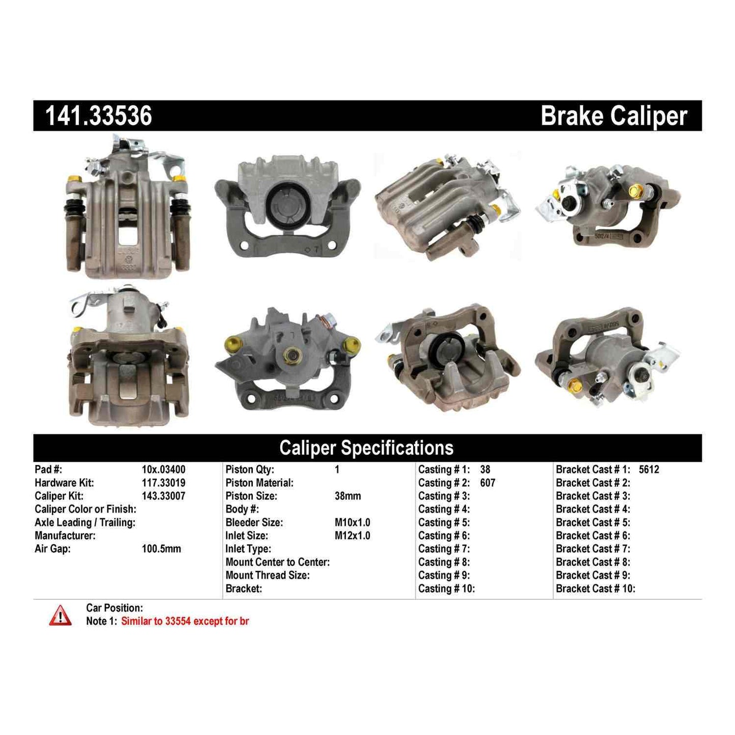 Centric Parts Disc Brake Caliper Semi-Loaded with anti-corrosion finish for 1998-2004 Audi A3 Volkswagen Beetle Golf 141.33536