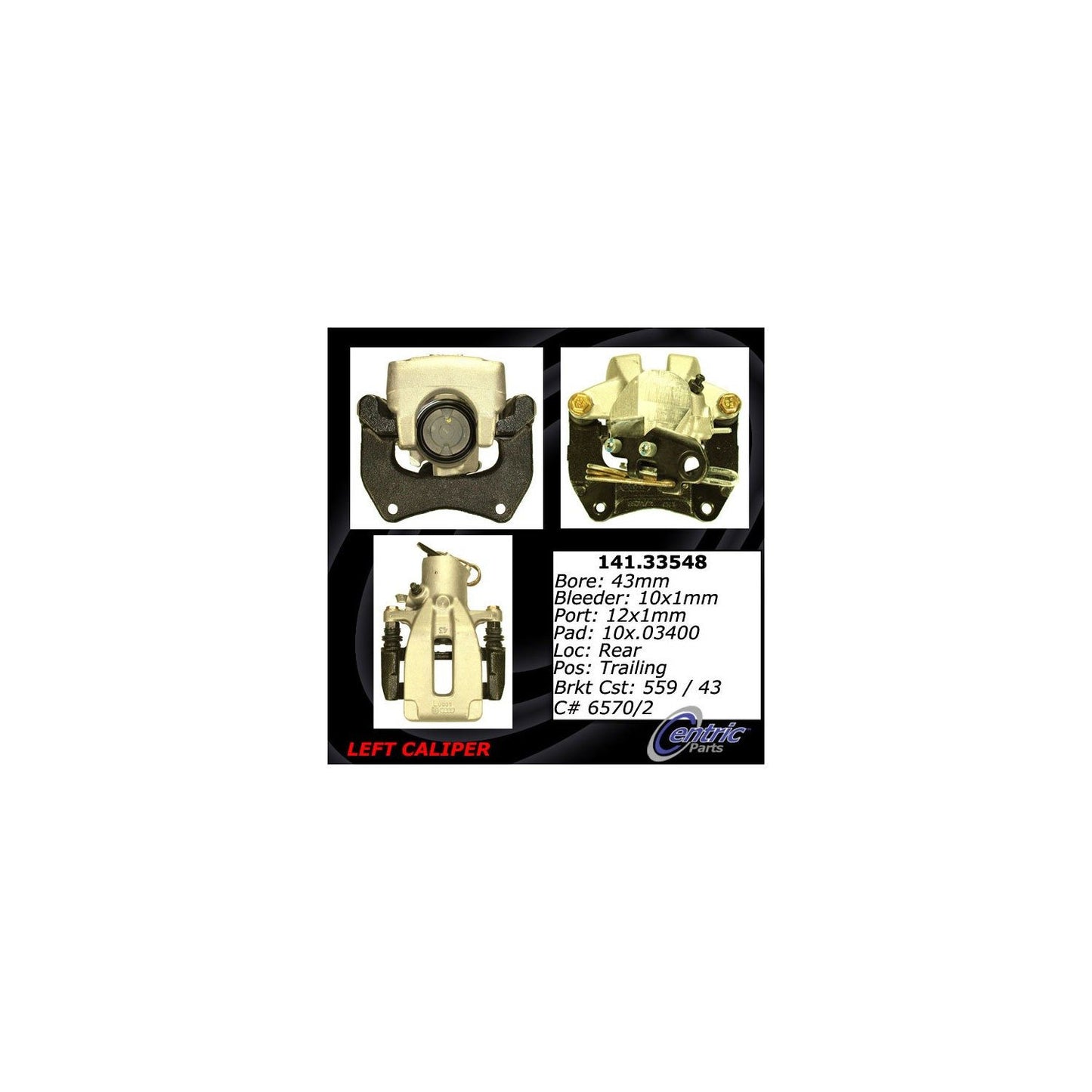 Centric Parts Disc Brake Caliper Semi-Loaded for 2000-2003 Audi A8 141.33548