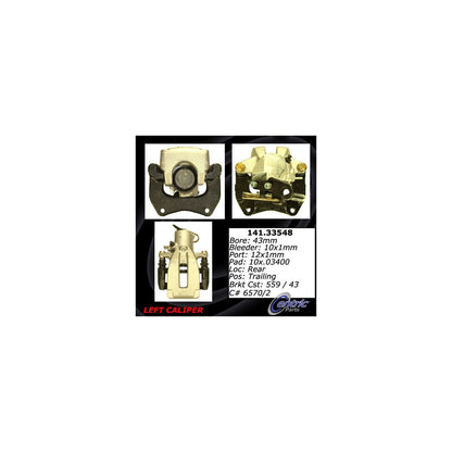Centric Parts Disc Brake Caliper Semi-Loaded for 2000-2003 Audi A8 141.33548